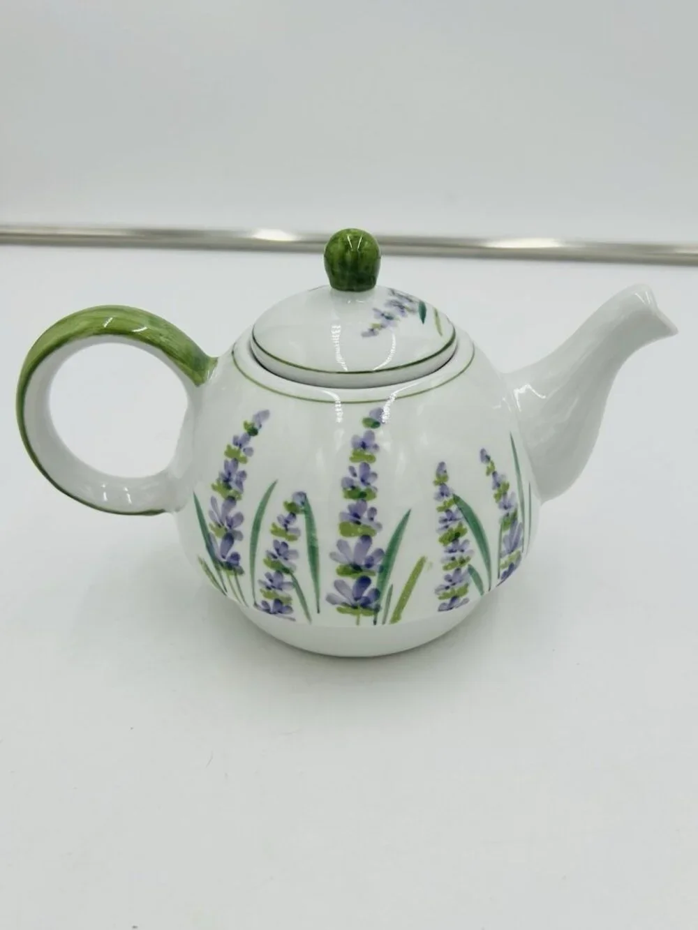 Andrea by Sadek Lavendar Stackable Tea for One Set Teapot Teacup Saucer